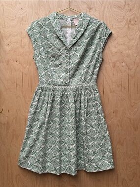 Emery Floral Collared Cap-Sleeve Mini Dress